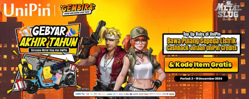 [Gembira – Gebyar Main Bareng Akhir Tahun Bersama Metal Slung – Top Up Jade di UniPin & Bawa Pulang Sepeda Listrik s.d Jutaan Hadiah Lainnya!